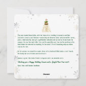 Rudolph おもしろい 4枚コラージュかわいいエレガント シーズンカード (裏面)