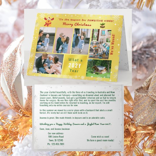 Rudolph 7写真おもしろいコラージュ引っ越しましたゴールデン シーズンカード