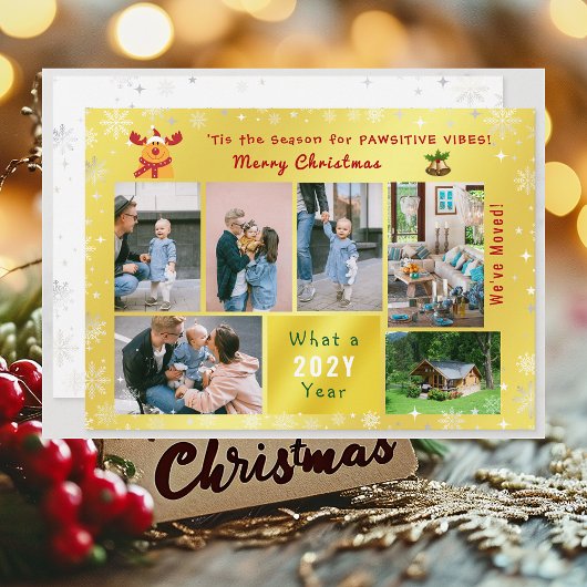 Rudolph 7写真おもしろいコラージュ引っ越しましたゴールデン シーズンカード