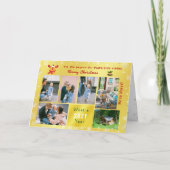 Rudolph 7写真おもしろいコラージュ引っ越しましたゴールデン シーズンカード (正面)