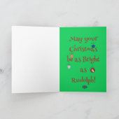 "Rudolph All Done Up"折り畳まれたChristmaGreeting Card カード (内部)