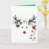 "Rudolph All Done Up"折り畳まれたChristmaGreeting Card カード (黄色い花)
