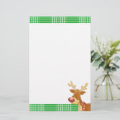 Rudolph and Green Plaid 便箋 (スタンド正面)