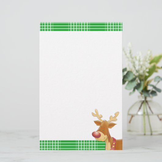 Rudolph and Green Plaid 便箋 (スタンド正面)