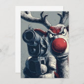 Rudolph has a Gun Christmas Cards シーズンカード (正面/裏面)