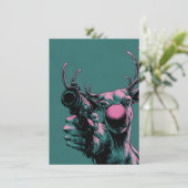 Rudolph has a Gun Funny Adult Christmas Cards シーズンカード (スタンド正面)