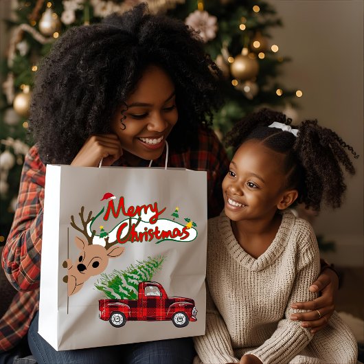 Rudolph Merry Christmas - Gift Bag ラージペーパーバッグ