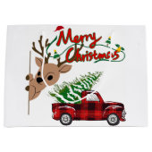 Rudolph Merry Christmas - Gift Bag ラージペーパーバッグ (正面)