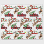 Rudolph Merry Christmas - Matte Wrapping Paper ラッピングペーパー (フラット)