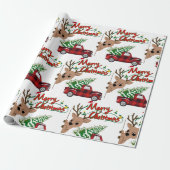 Rudolph Merry Christmas - Matte Wrapping Paper ラッピングペーパー (アンロールド)