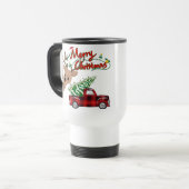 Rudolph Merry Christmas - Personalized Travel Mug トラベルマグ (正面左)