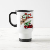 Rudolph Merry Christmas - Personalized Travel Mug トラベルマグ (左)