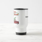 Rudolph Merry Christmas - Personalized Travel Mug トラベルマグ (中央)