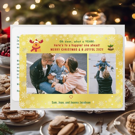 Rudolph Oh鹿おもしろいメリークリスマス2写真ゴールデン シーズンカード