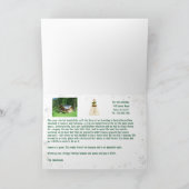 Rudolph Oh Deerおもしろい引っ越しました3枚の写真ゴールデン カード (内部)