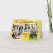 Rudolph Oh Deerおもしろい引っ越しました6枚の写真ゴールデン カード (正面)