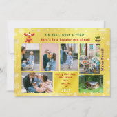 Rudolph Oh Deerおもしろい引っ越しました6枚の写真ゴールデン シーズンカード (正面)