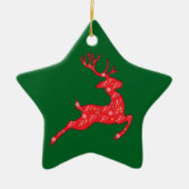 Rudolph Ornament Green , Pink, Blue... セラミックオーナメント (正面)