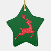 Rudolph Ornament Green , Pink, Blue... セラミックオーナメント (左)