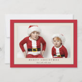 Rudolph Reindeerの休日の写真カード 招待状 (正面)