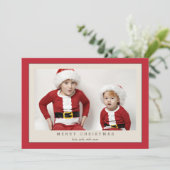 Rudolph Reindeerの休日の写真カード 招待状 (スタンド正面)