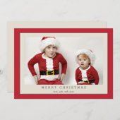 Rudolph Reindeerの休日の写真カード 招待状 (正面/裏面)