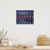 Rudolph Reindeer 3D Stereogram Christmas Scene  ポスター (キッチン)