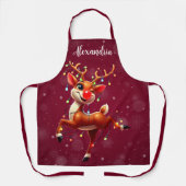 Rudolph The Red Nose Reindeer Christmas エプロン (正面)