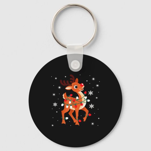 Rudolph The Red Nose Reindeer For Kids And Christm キーホルダー (正面)