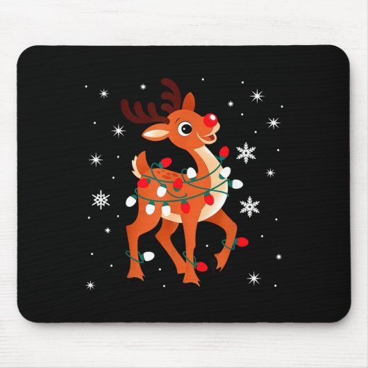 Rudolph The Red Nose Reindeer For Kids And Christm マウスパッド (正面)