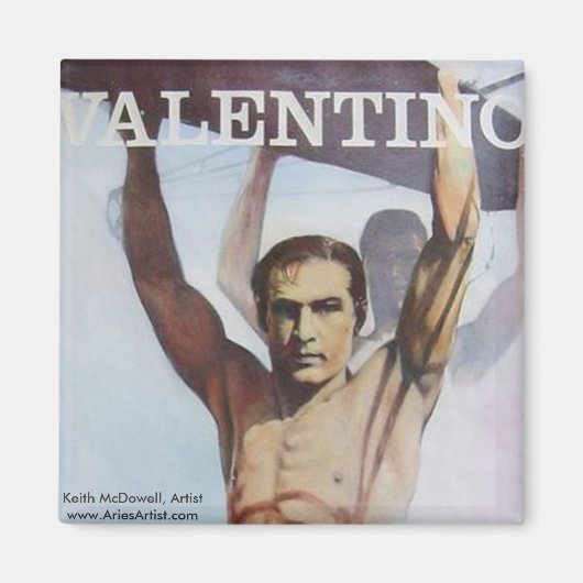 Rudolph Valentino: www.AriesArtist.com マグネット (正面)