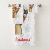 Rudolph with Blue Snowflakes  バスタオルセット (インサイチュ)