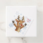 Rudolph with Blue Snowflakes Thank You フェイバータグ (インサイチュ)