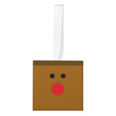 Rudolph Wooden Cube Christmas Ornament キューブオーナメント (正面)
