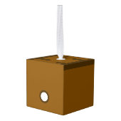 Rudolph Wooden Cube Christmas Ornament キューブオーナメント (裏面アングル)