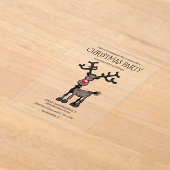 Rudolphs Fantastic Christmas Party アクリル招待状 (レイダウン)