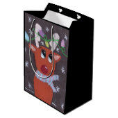 Rudolph's Sparkly Antlers - KidsArt for CHOC  ミディアムペーパーバッグ (裏面アングル)