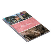 Rudy Pinkろうけつ染めフォトコラージュ縁ど、名前 ノートブック (右側)