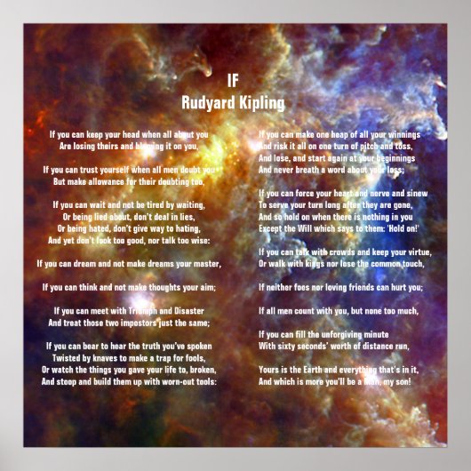 Rudyard もし Kiplingによる ポスター (正面)