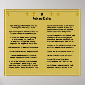 Rudyard もし Kiplingによる ポスター