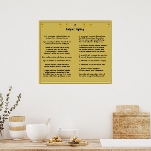 Rudyard もし Kiplingによる ポスター (キッチン)