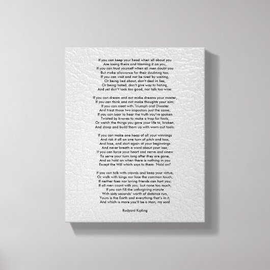Rudyard もし Kipling小 キャンバスプリント (正面)