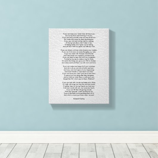 Rudyard もし Kipling小 キャンバスプリント (インサイチュ (ウッドフロア))