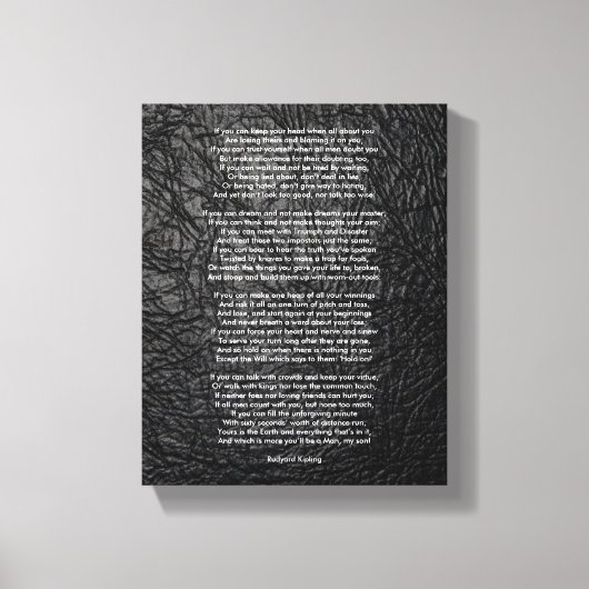 Rudyard もし Kipling小 キャンバスプリント (正面)