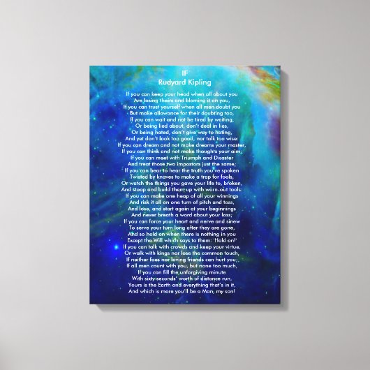 Rudyard もし Kipling on Orion キャンバスプリント (正面)