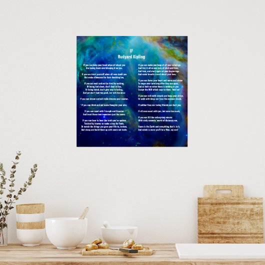 Rudyard もし Kipling on Orion ポスター (キッチン)