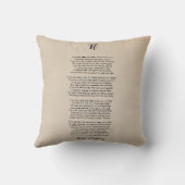 Rudyard Kiplingもしヴィンテージによる詩 クッション (裏面)