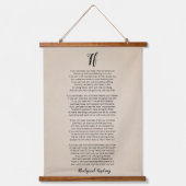 Rudyard Kiplingもしヴィンテージによる詩 吊り下げ型タペストリー (正面)