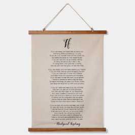 Rudyard Kiplingもしヴィンテージによる詩 吊り下げ型タペストリー