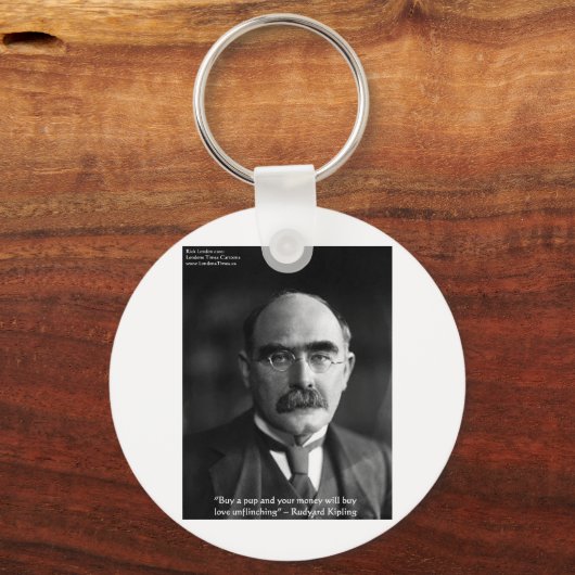 Rudyard Kipling "子犬の愛"引用文ギフトTeeなど キーホルダー (正面)